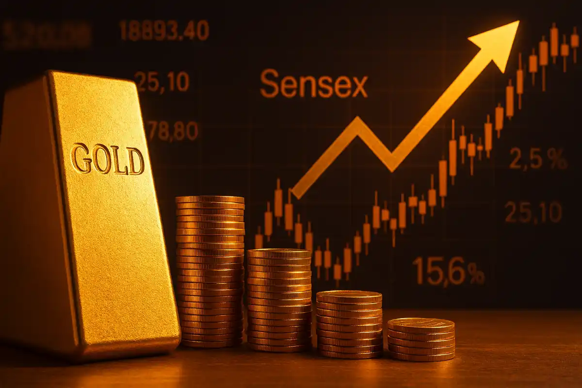 सोना बना निवेश का बादशाह! 50% रिटर्न देकर Sensex को पछाड़ा – जानिए क्यों Gold सबसे आगे
