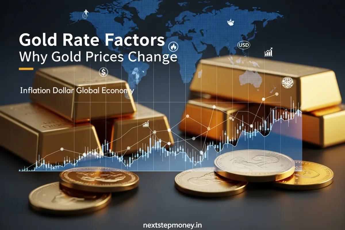 Gold Rate Factors affecting gold prices including inflation, dollar movement and global economic conditions